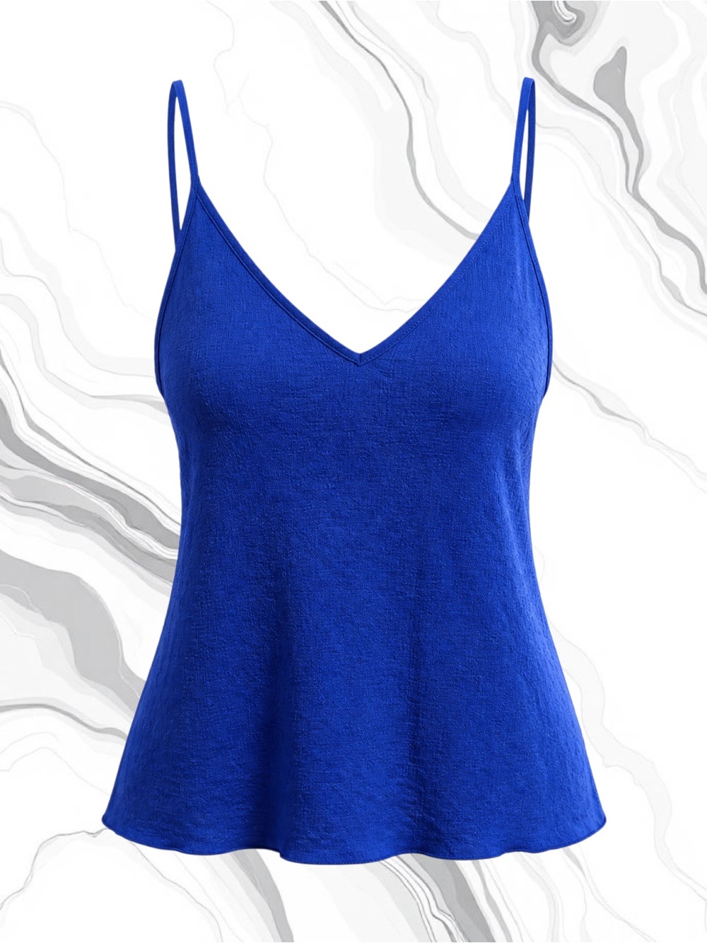 Lilly Pulitzer Blue Textured V-Neck Cami Top
